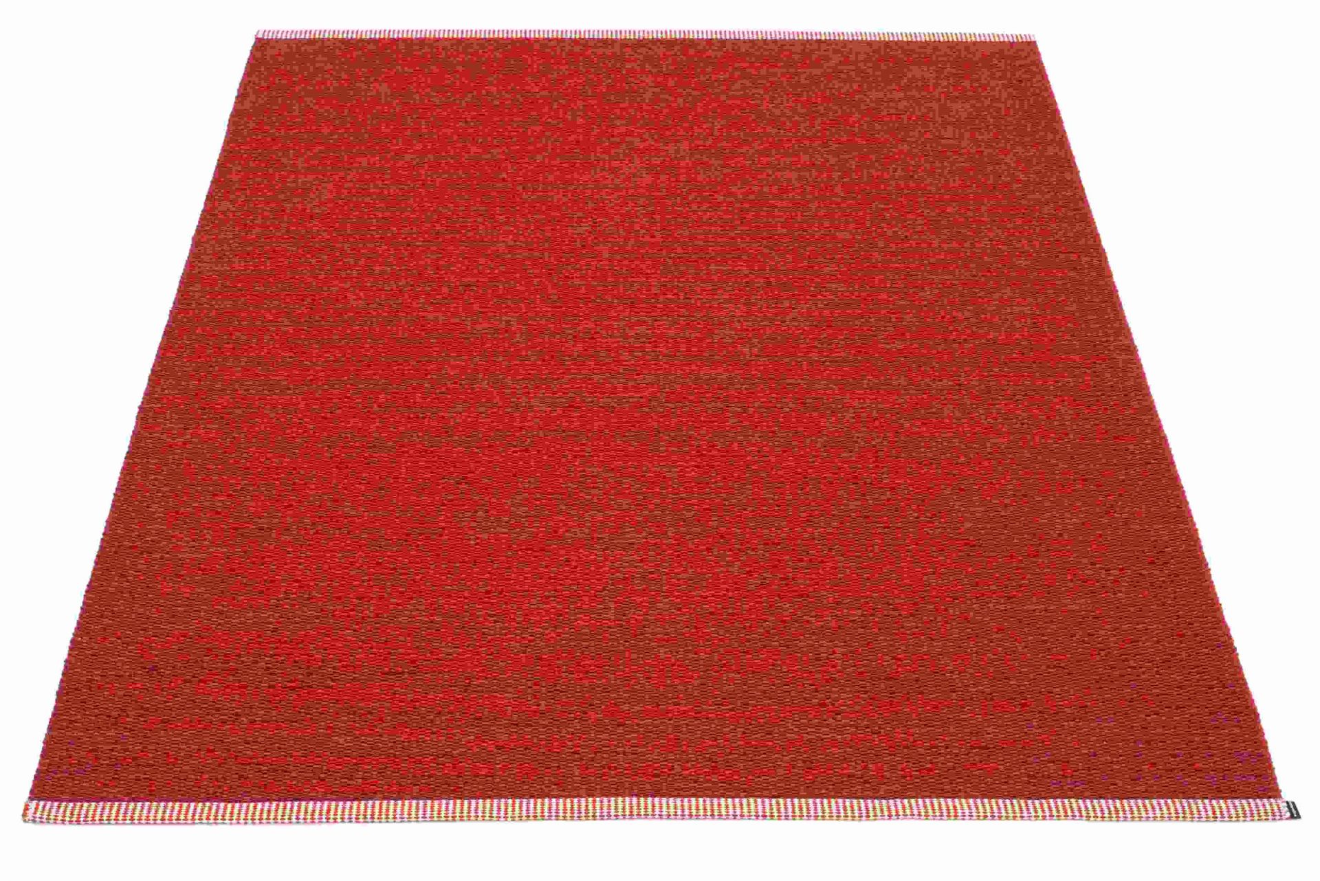 Dunkelroter Pappelina Teppich aus Kunststoff, Größe 230x320 cm, gewebte Textur für Innenräume.
