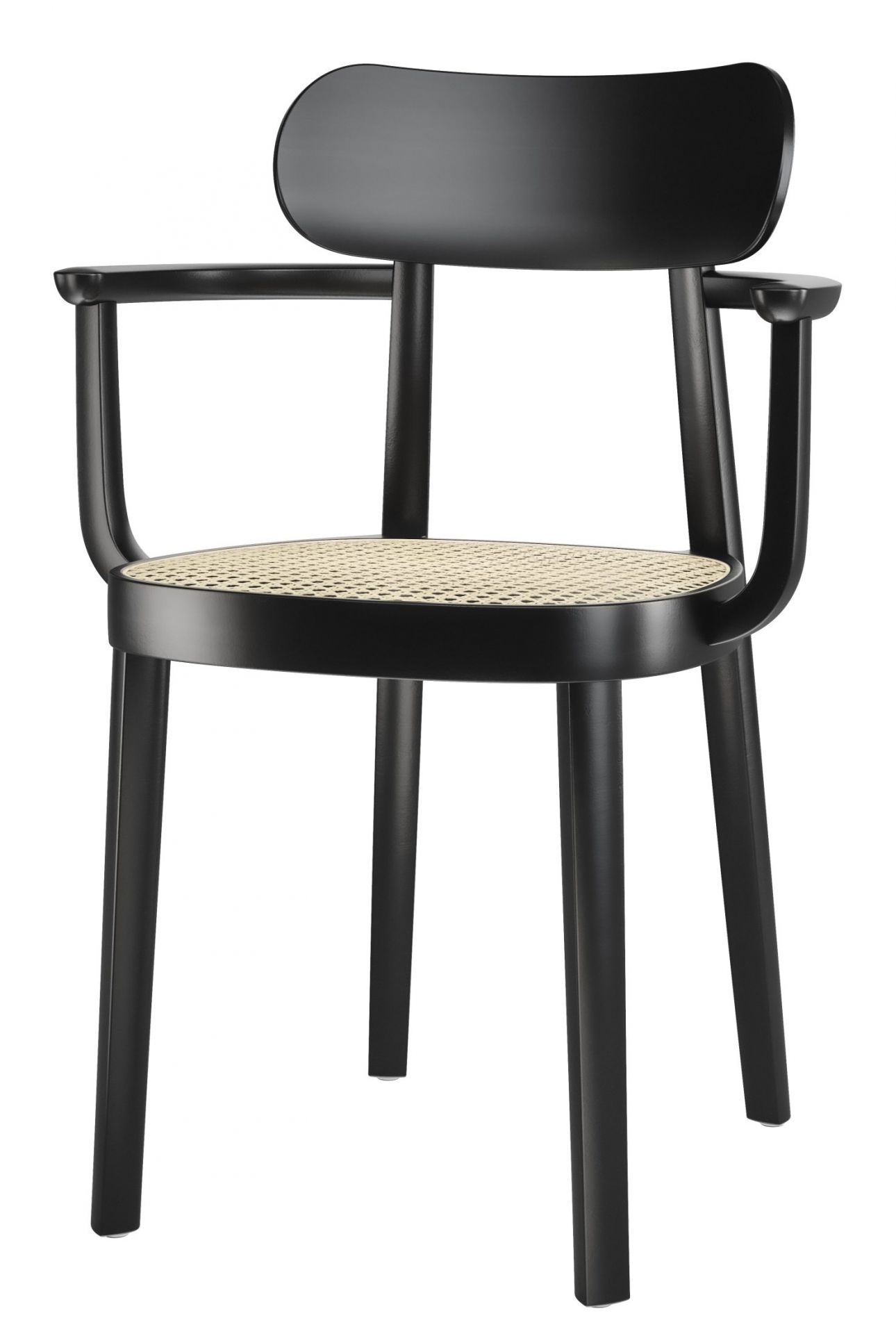 Holzstuhl mit Armlehnen 118F / 118 F Thonet
