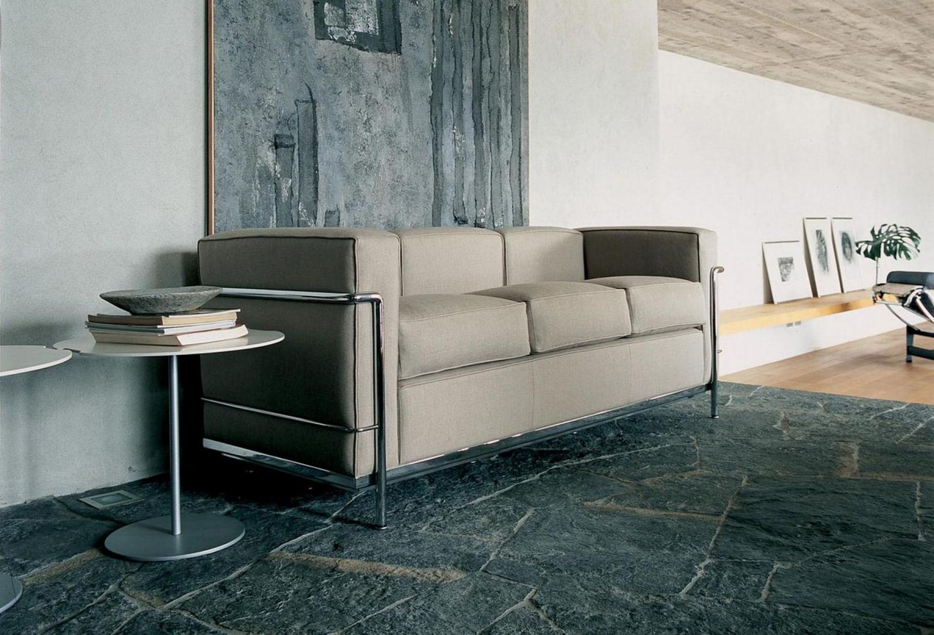 2 Fauteuil Grand Confort Petit Modèle Trois Places Dreisitzer Sofa Cassina