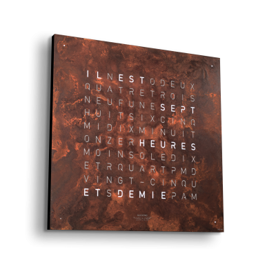 Earth 45 Creator's Edition Wanduhr / Zeitobjekt Französisch QLOCKTWO