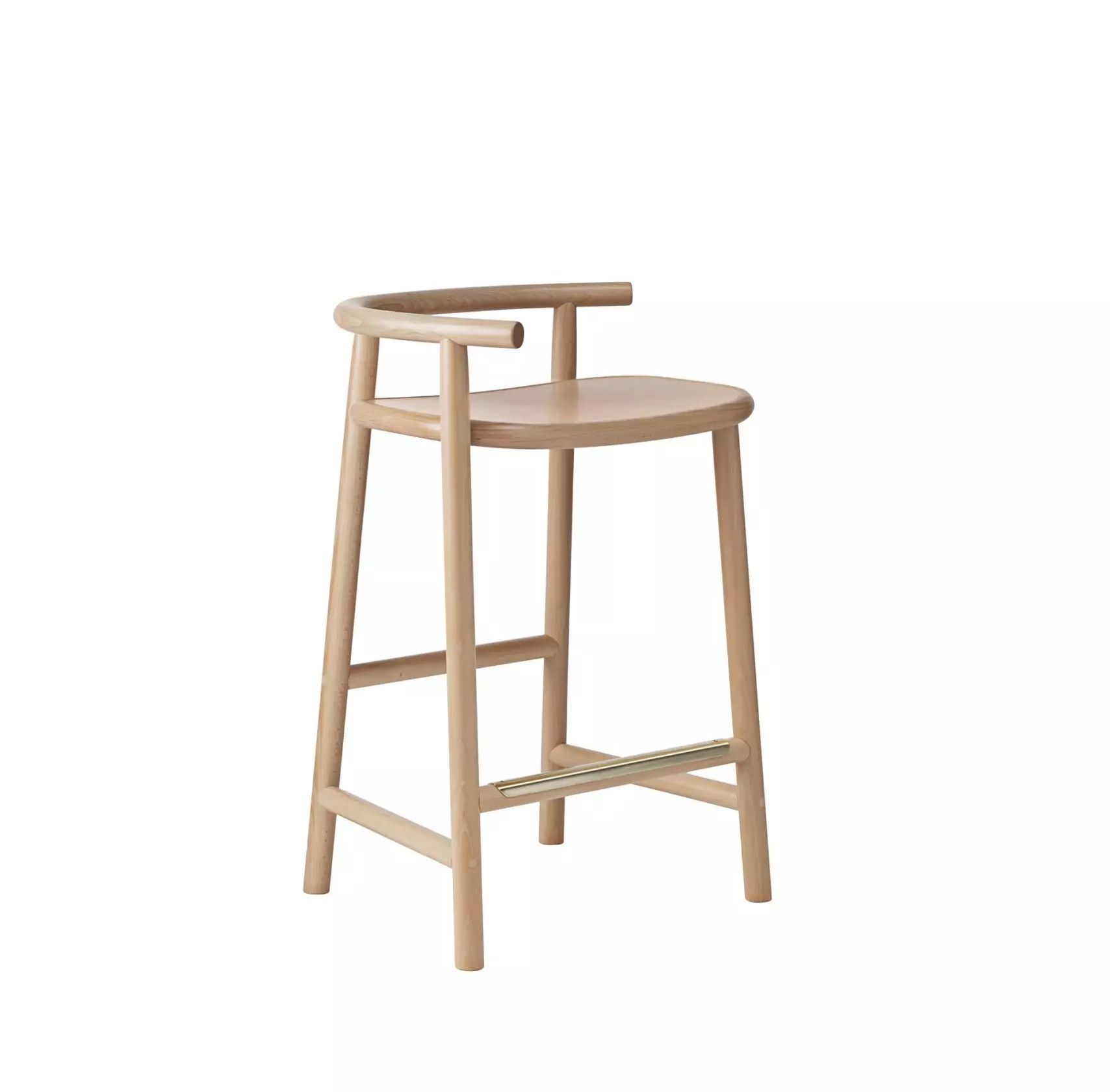 Single Curve Barhocker mit Schichtholzsitz Wiener GTV Design