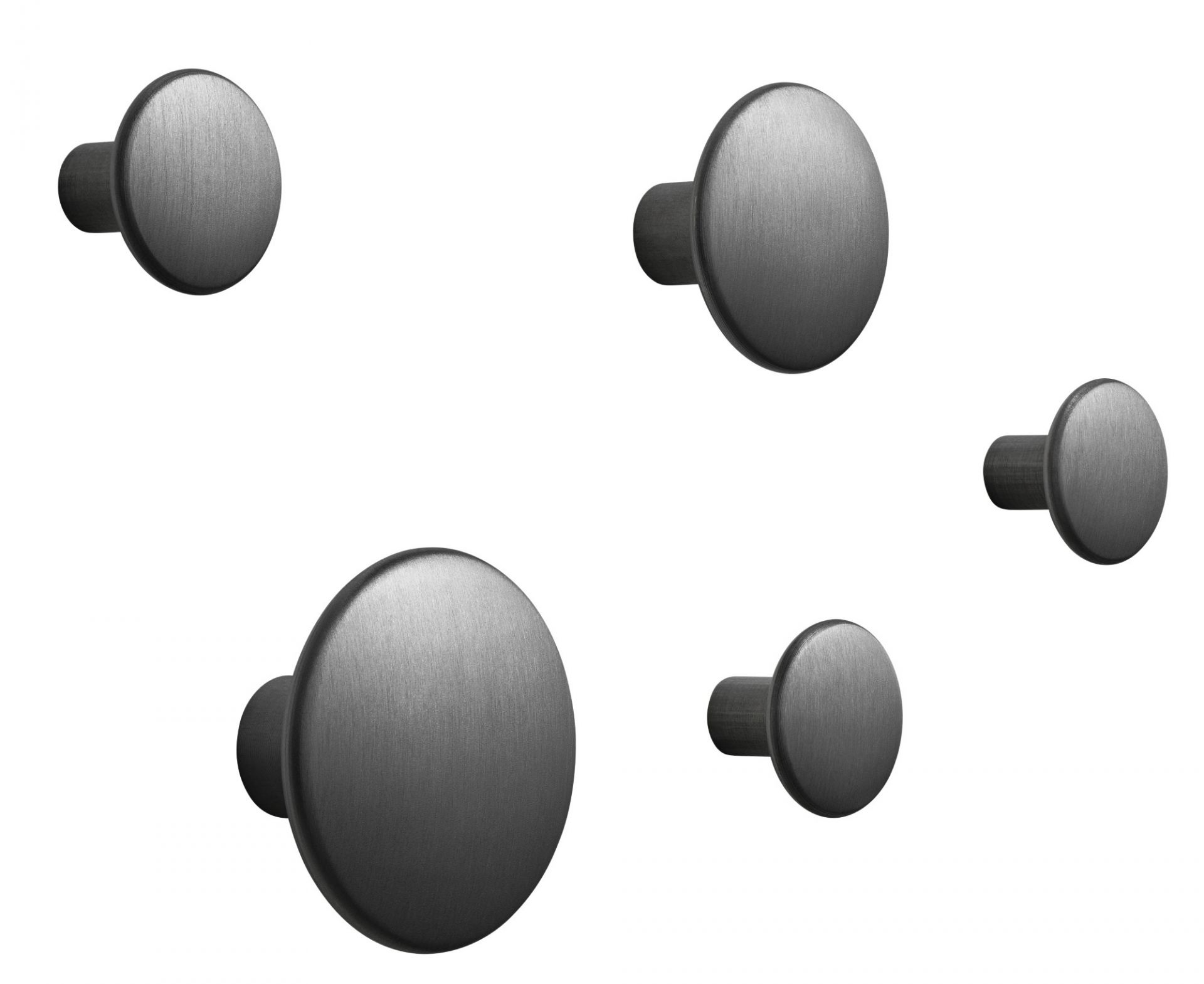 The Dots 5er Sets Garderobenhaken schwarz Muuto