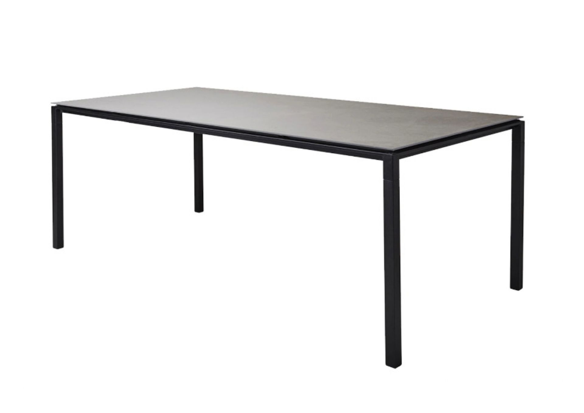 Pure Outdoor Esstisch mittel B 200 x T 100 x H 74 cm Cane-Line Gestell lava grau Platte betongrau