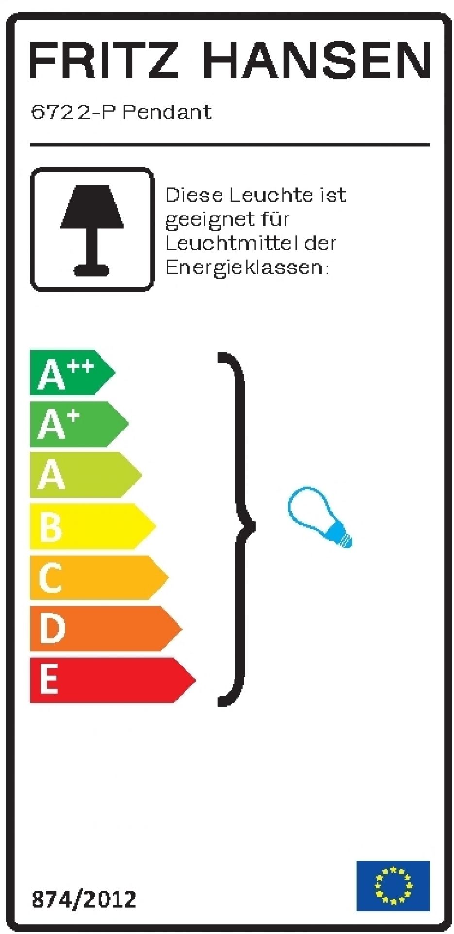 6722-P Pendelleuchte Fritz Hansen