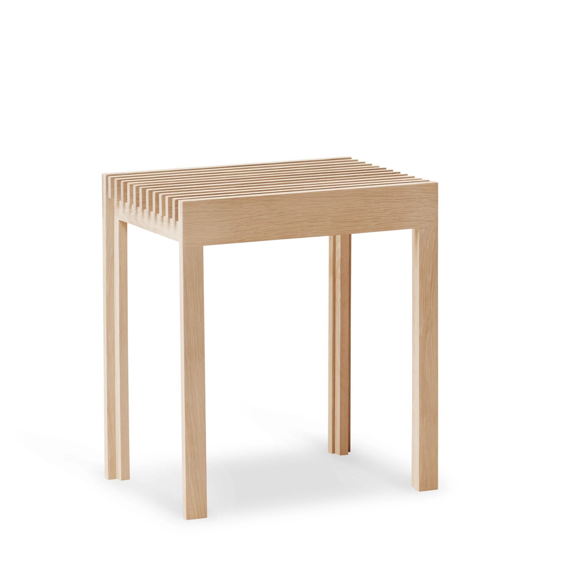 Lightweight Hocker Eiche weiß geölt Form & Refine