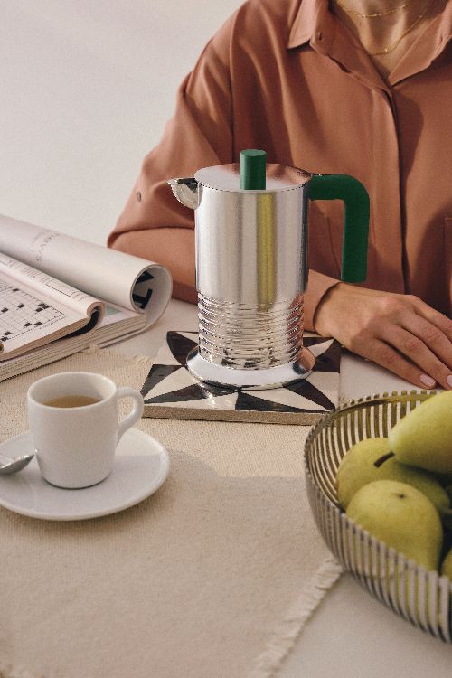 PM01/3 AGR Vite Espressokocher für 3 Tassen Grün Alessi