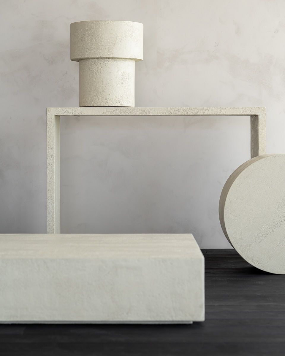 Elements Couchtisch Microcement Off White rechteckig Ethnicraft