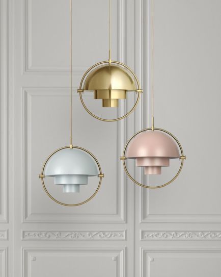 Multi-Lite Pendant lamp Pendelleuchte Blau / Messing Gubi Multi-Lite Pendant lamp Pendelleuchte Blau / Messing Gubi