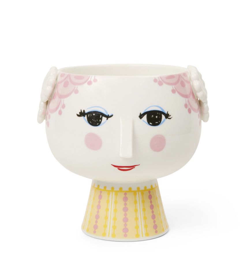 Eva Übertopf mit Fuß Ø15,5cm pink Bjørn Wiinblad
