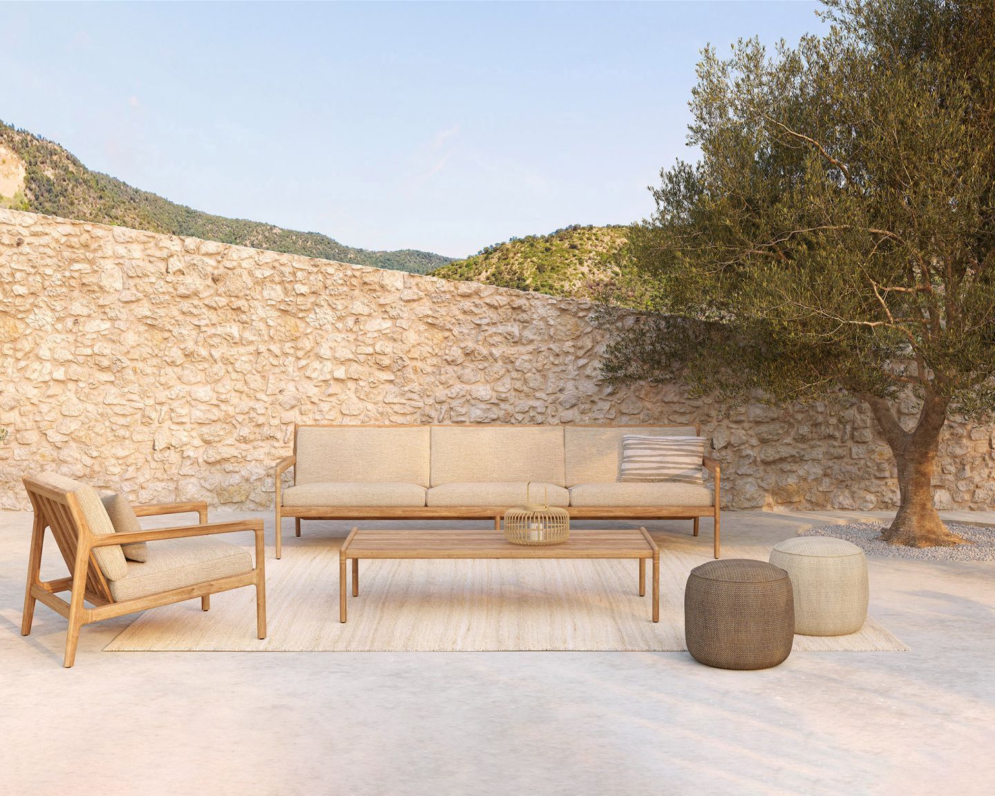 Donut Sitzhocker Outdoor Marsala Ethnicraft