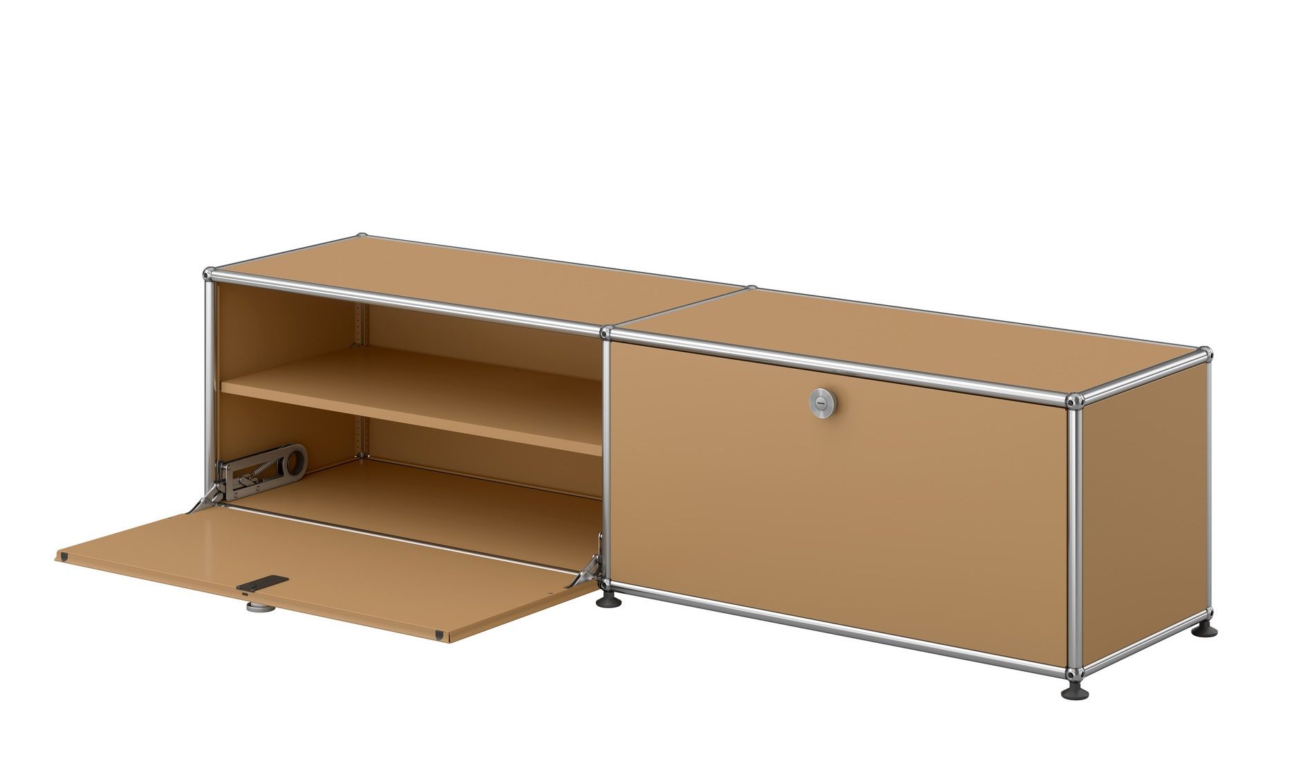 USM Haller E TV/Hi-Fi-Möbel mit dimmbarem Licht Beige - QUICK SHIP 