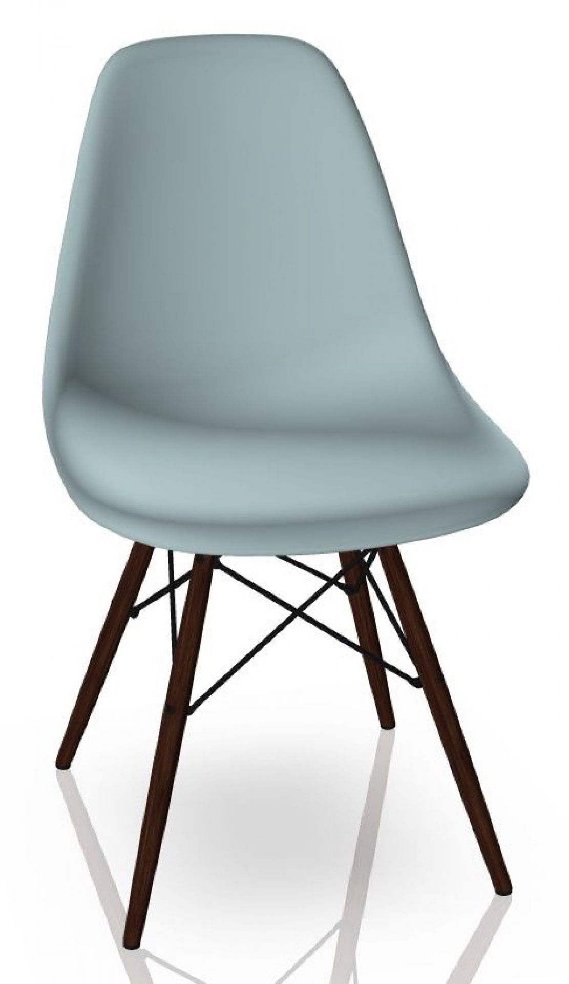 Eames Plastic Side Chair DSW Stuhl Vitra Ahorn dunkel-Eisgrau