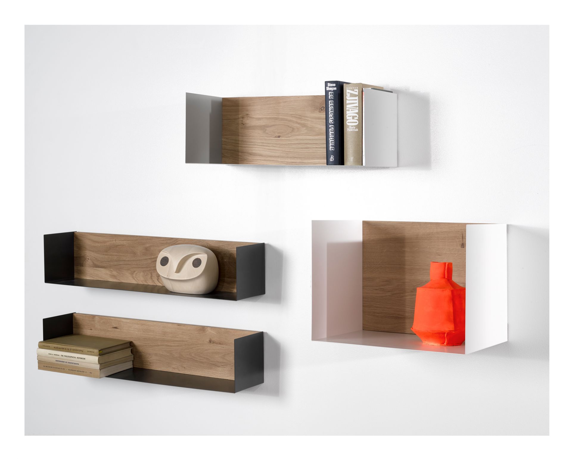 U Shelf Regal M Eiche weiß Ethnicraft