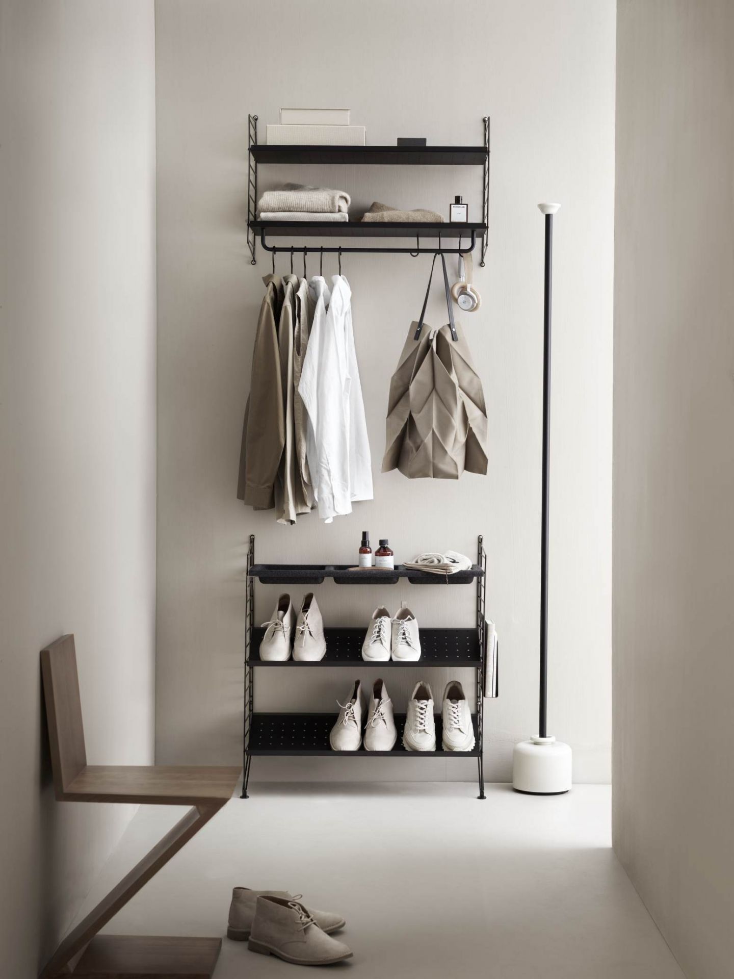 String Flur Wand Regalsystem F String Furniture Beige - Beige