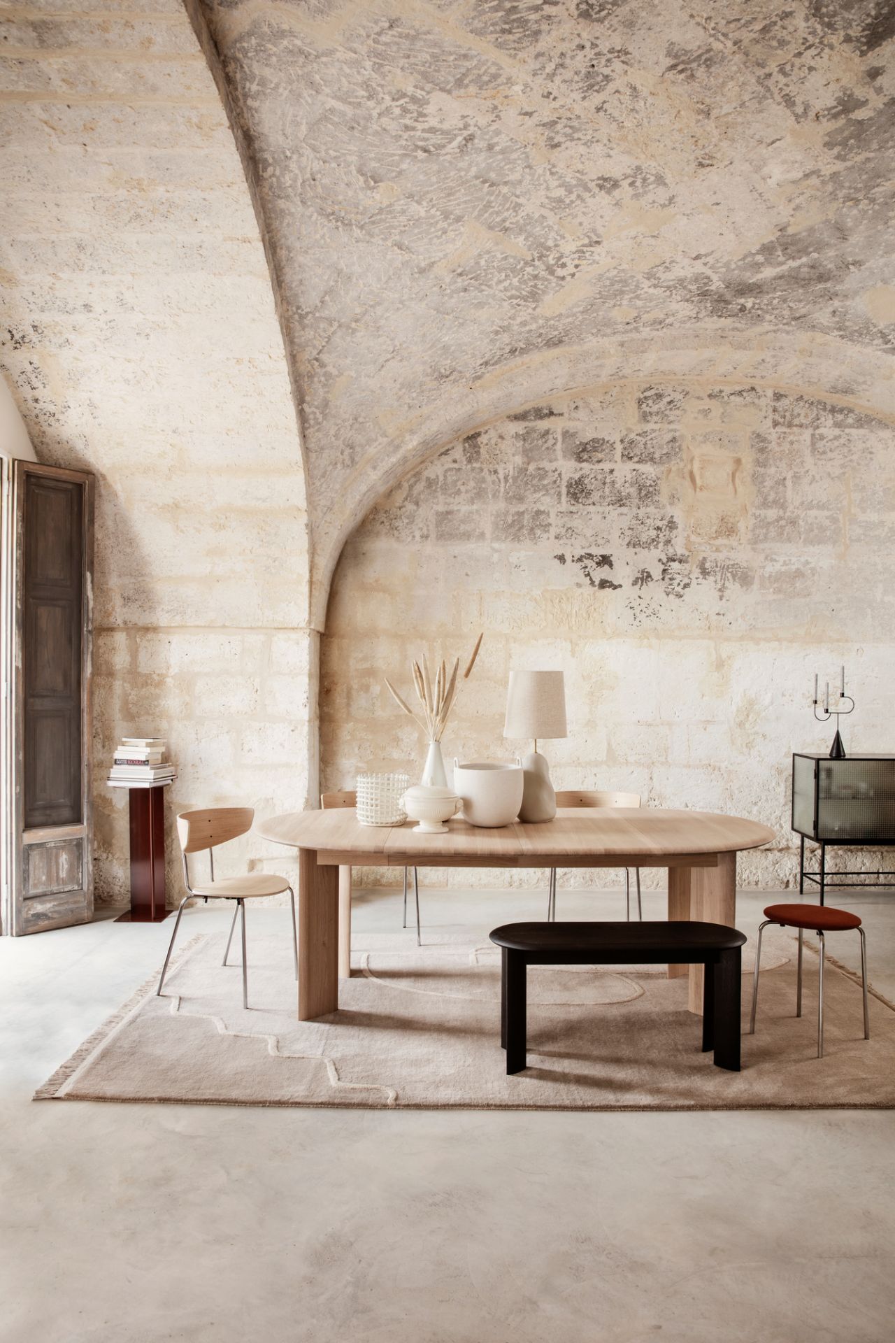 Bevel Table - Extendable X 2 Ausziehtisch Eiche geölt weiß Ferm Living