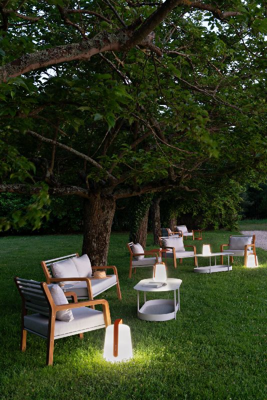 Balad 2 Tischleuchte H 38 cm Fermob Lehmgrau