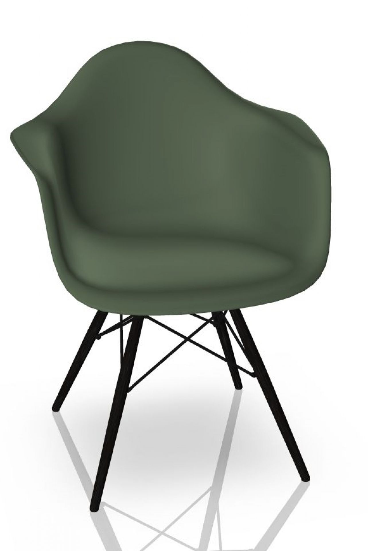 Eames Plastic Arm Chair DAW Stuhl Vitra Ahorn schwarz - Forest