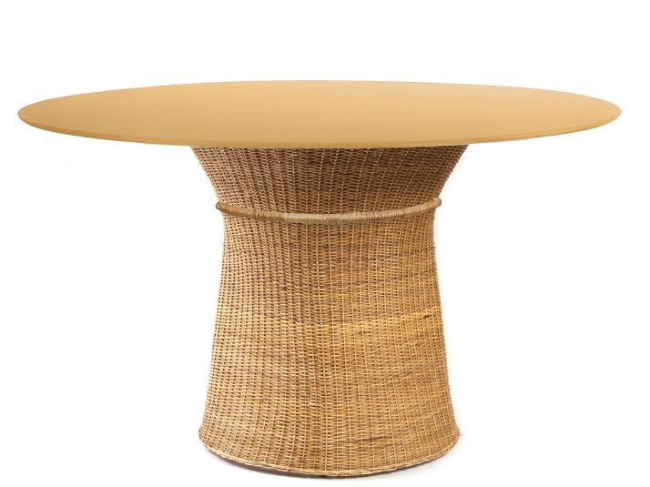   Caribe Natural Dining Table Esstisch Outdoor ames Rohes Naturmaterial / Gelb