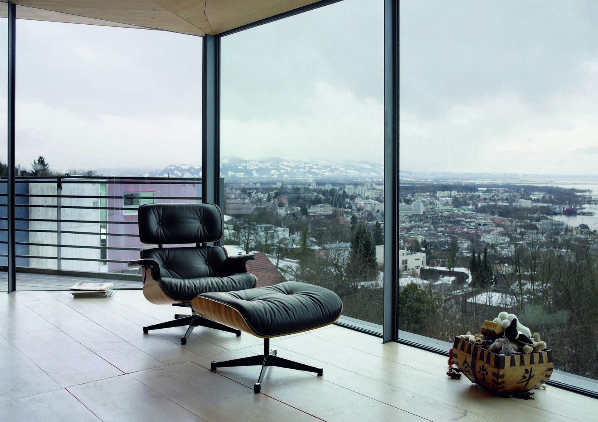 Eames Lounge Chair & Ottoman Sessel Leder Premium Vitra VORZUGSKOMBINATION