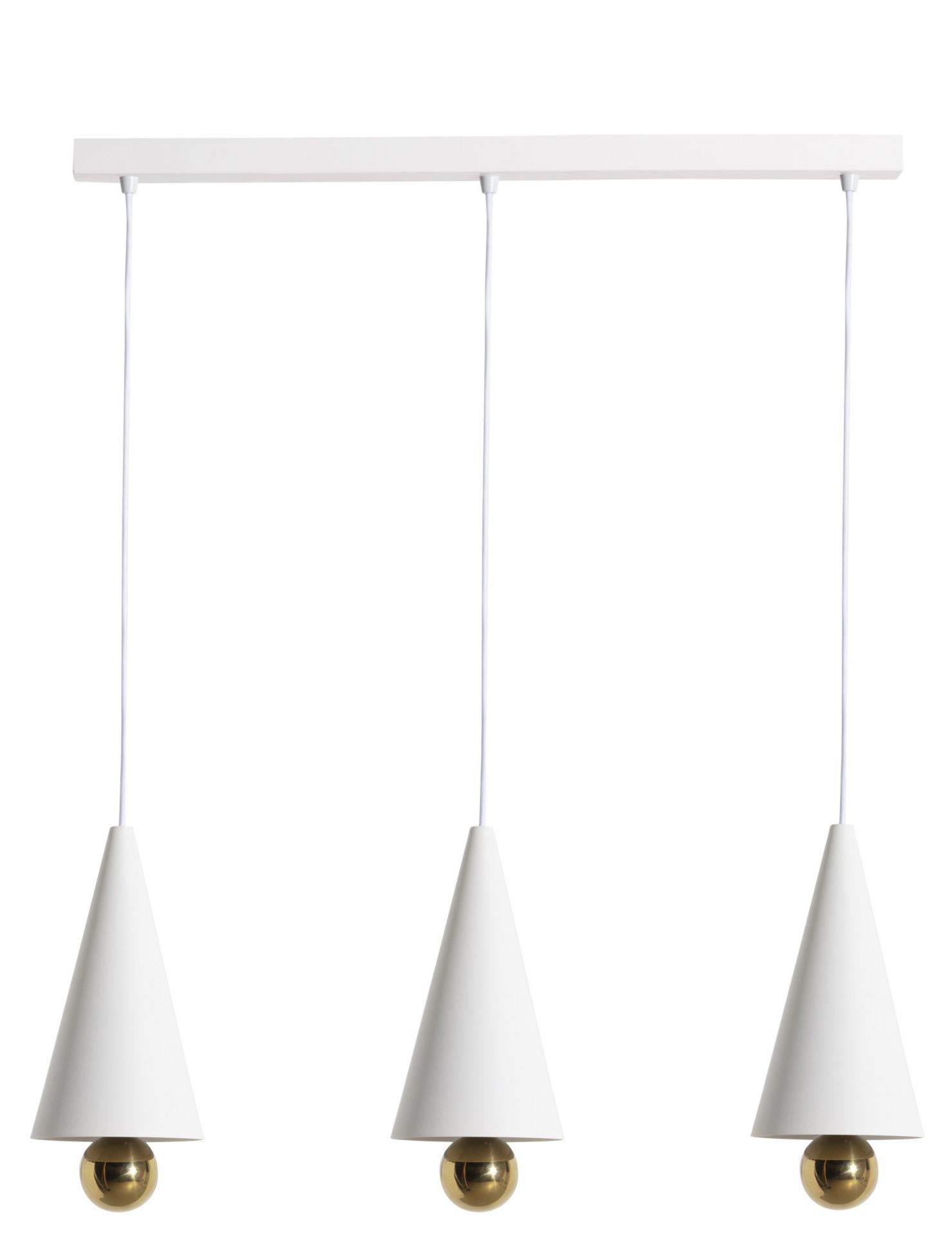 Cherry Pendant light Pendelleuchte 3-er Set Linear Petite Friture Weiß
