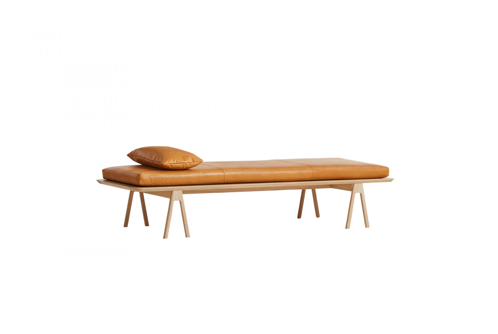 Level Daybed Pillow Sofakissen Cognac Leder Woud