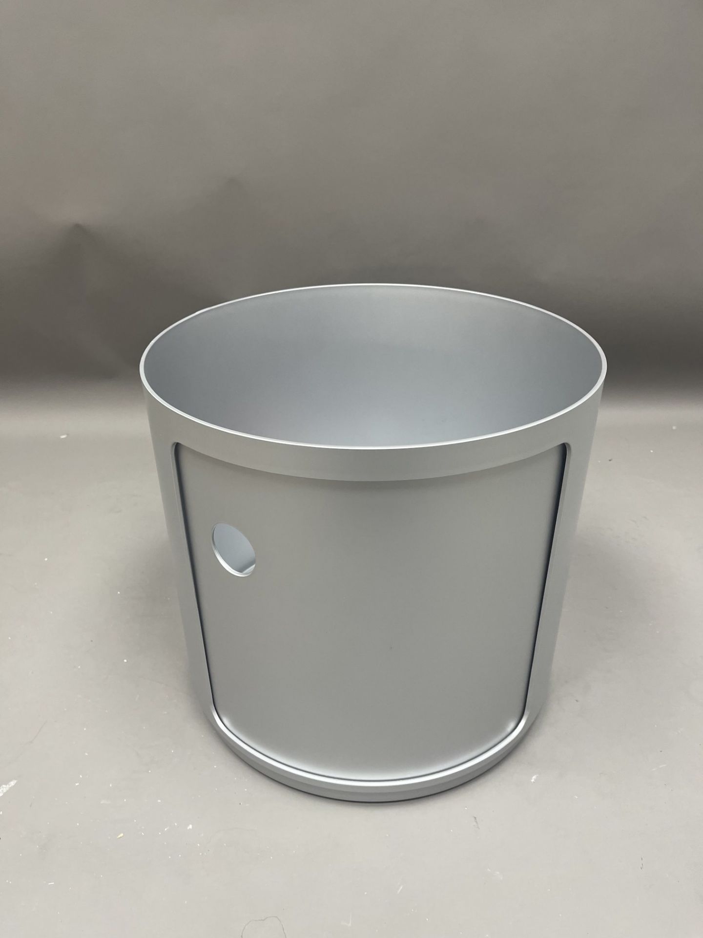Componibili 4955 - rundes Element hoch SILBER Kartell MÄNGELEXEMPLAR