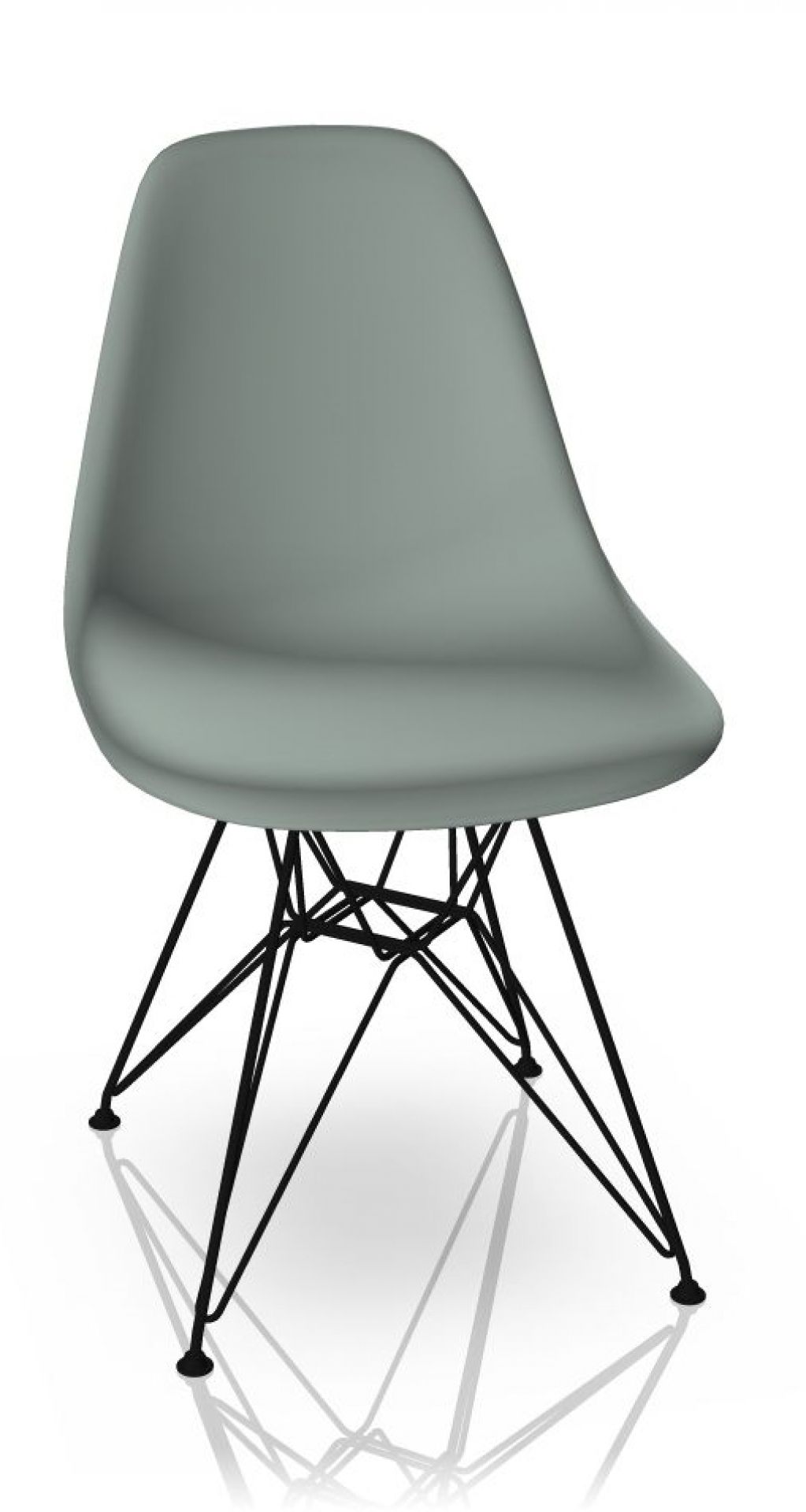 Eames Plastic Side Chair DSR Stuhl Vitra Schwarz-Hellgrau