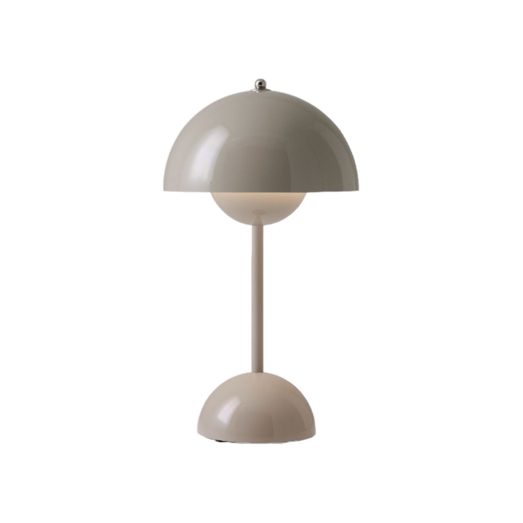 Flowerpot VP9 Portable Akkuleuchte / Tischleuchte mit USB AndTradition Grau beige