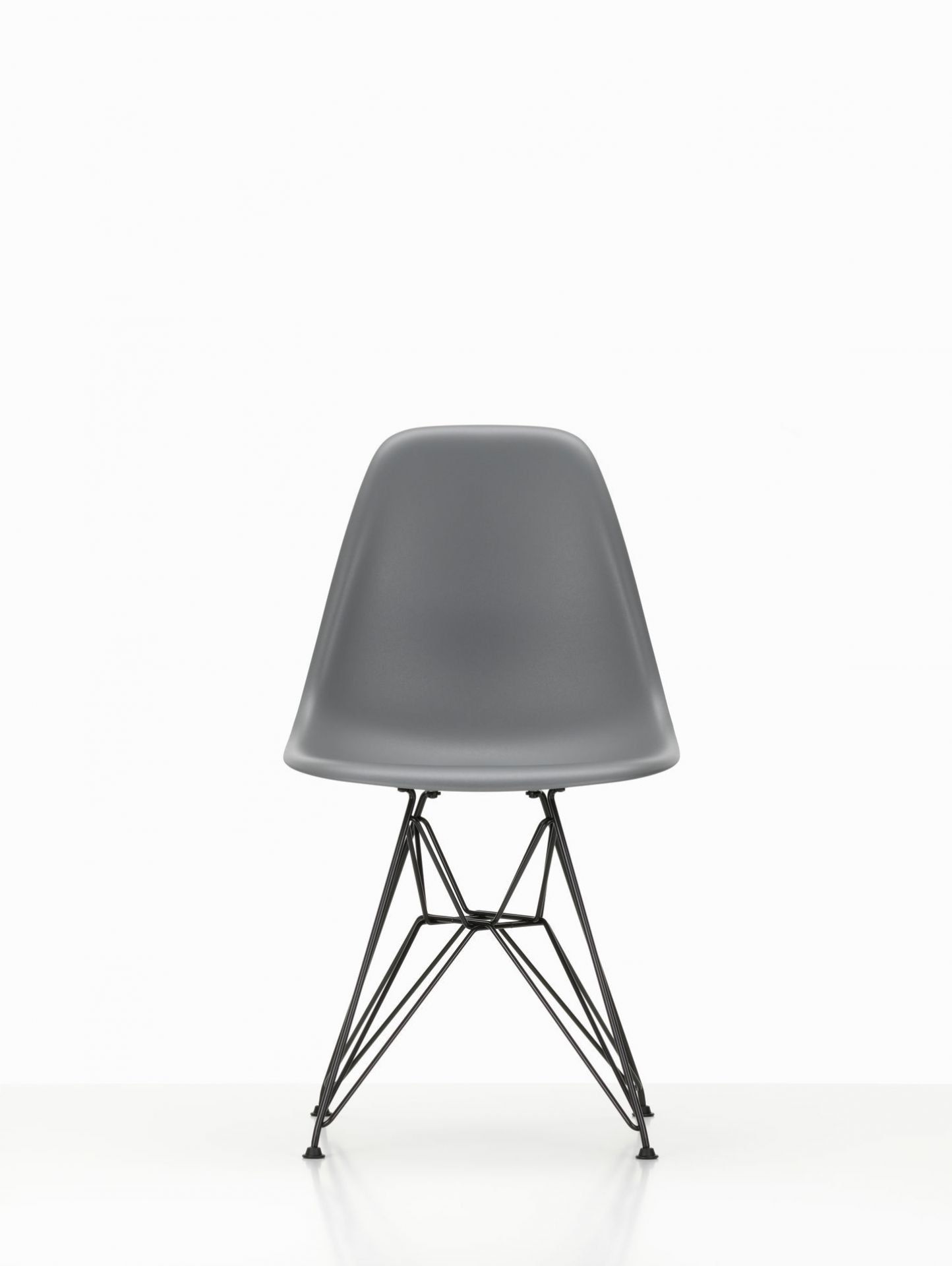 Eames Plastic Side Chair DSR Stuhl Vitra Schwarz-Granit grau