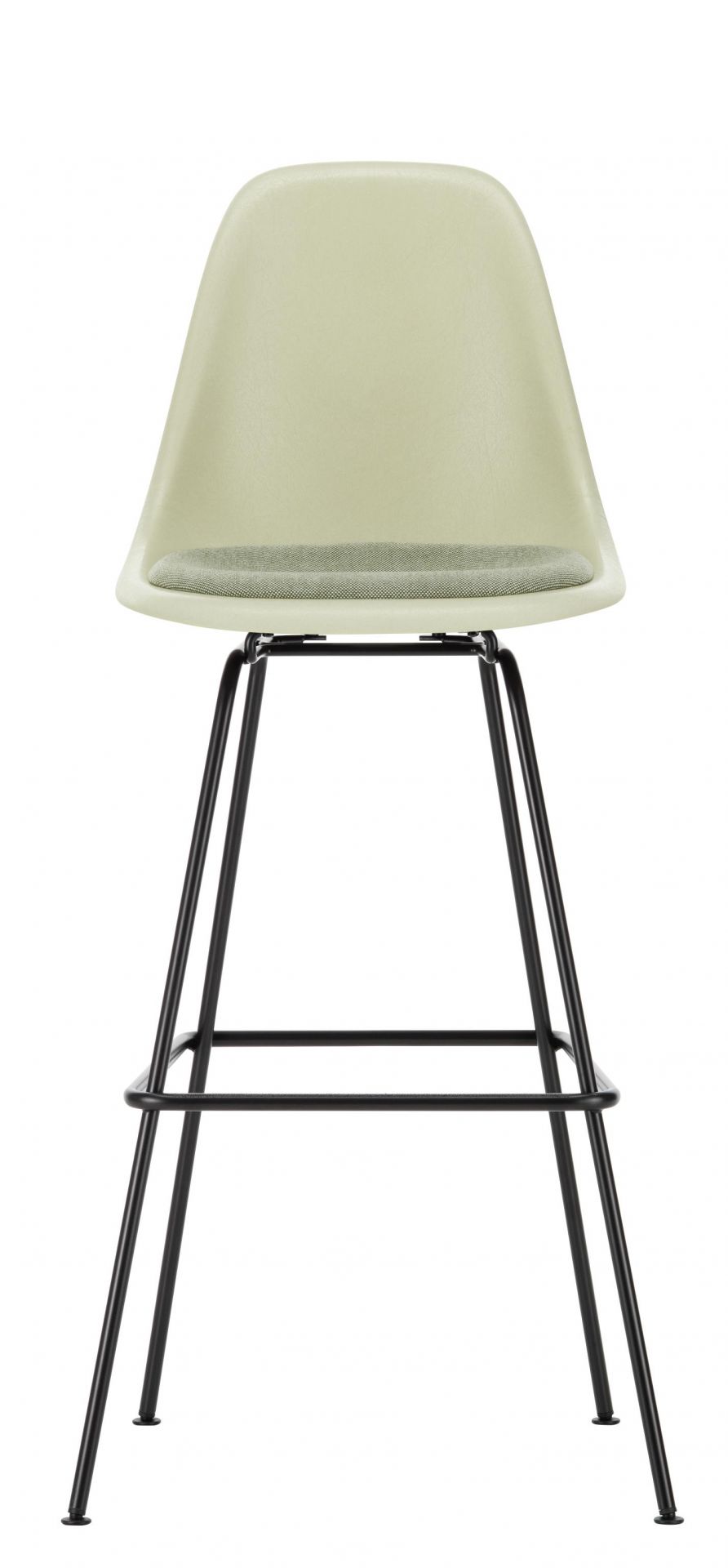 Eames Fiberglass Bar Stool High Barhocker mit Sitzpolster Vitra
