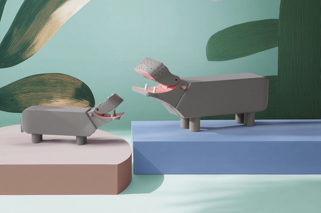 Flusspferd H9 cm grau Kay Bojesen