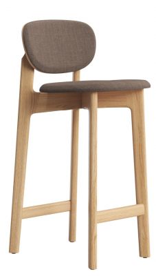 Zenso Holz Barstool Barhocker mit Sitz- und Rückenpolster Zeitraum