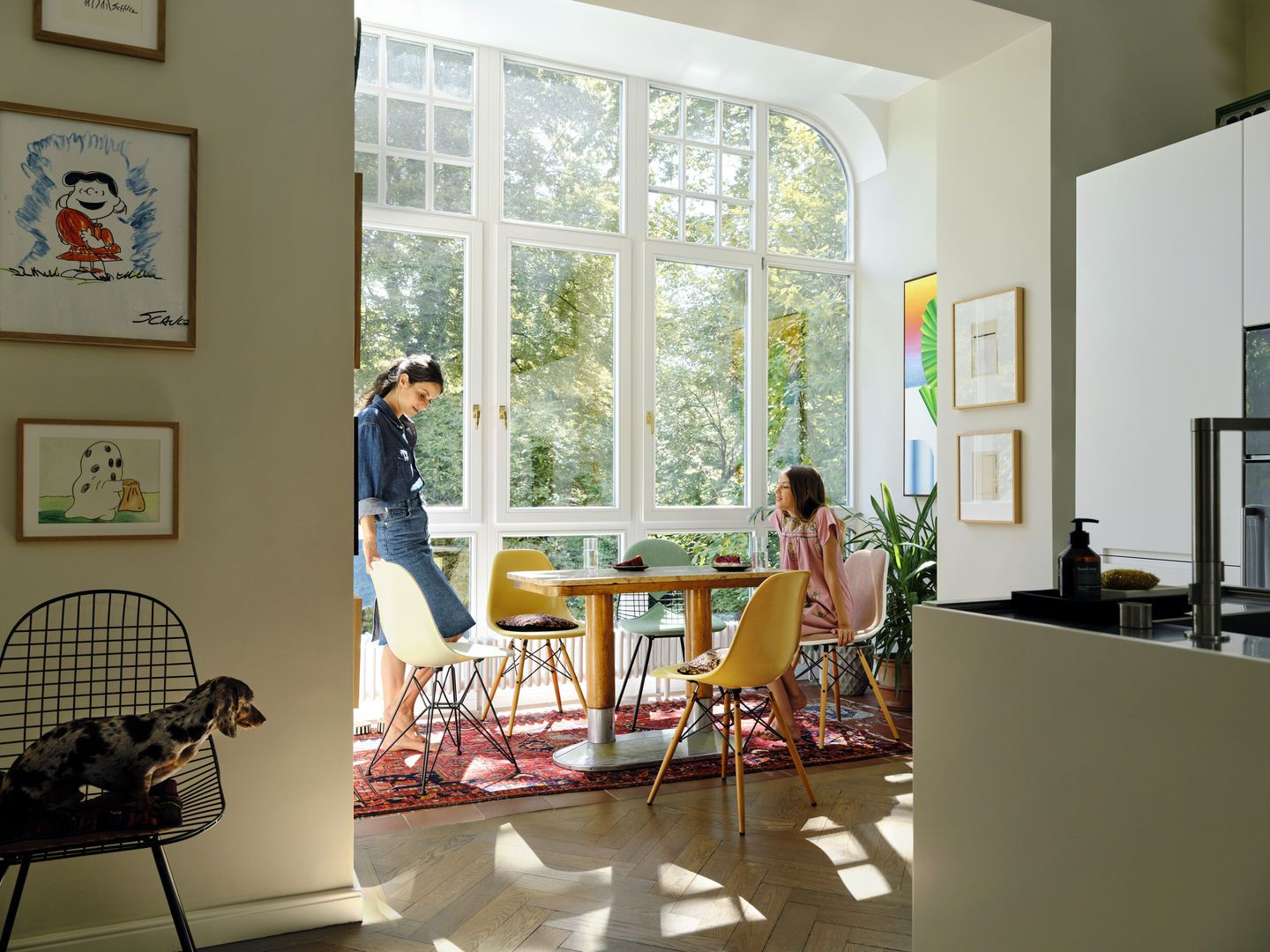 Eames Plastic Side Chair DSW Stuhl mit Sitzpolster Vitra