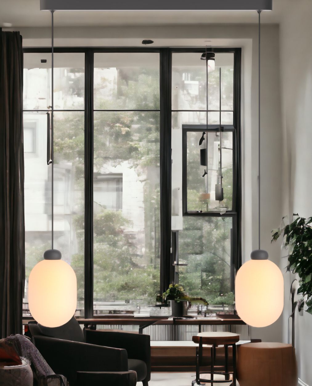 Sun Duo Pendelleuchte Grau
