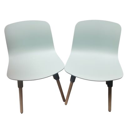 About a Chair AAC12 / AAC 12 Stuhl DUSTY MINT / EICHE GESEIFT Hay MÄNGELEXEMPLAR 2-er Set