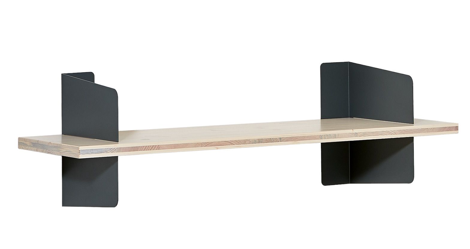 Atelier Wandregal Fichte/Tanne SCHWARZ / B 100 x H 27 cm Richard Lampert EINZELSTÜCK
