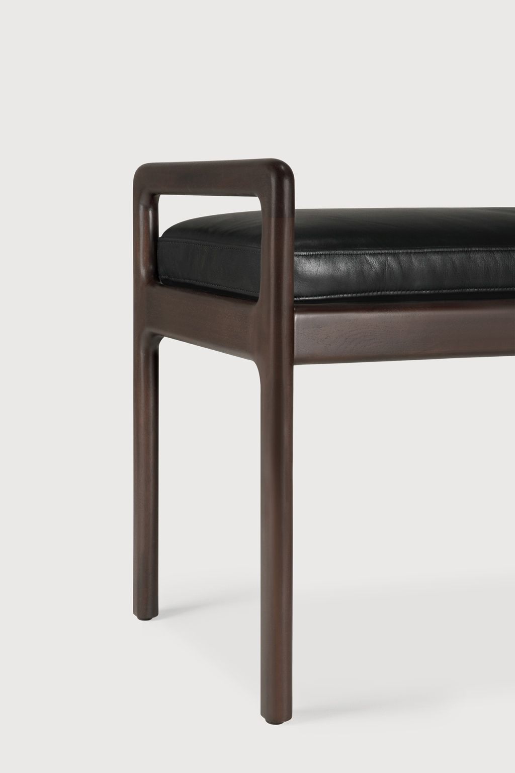 Jack Bench Bank mit Sitzpolster Leder schwarz Ethnicraft
