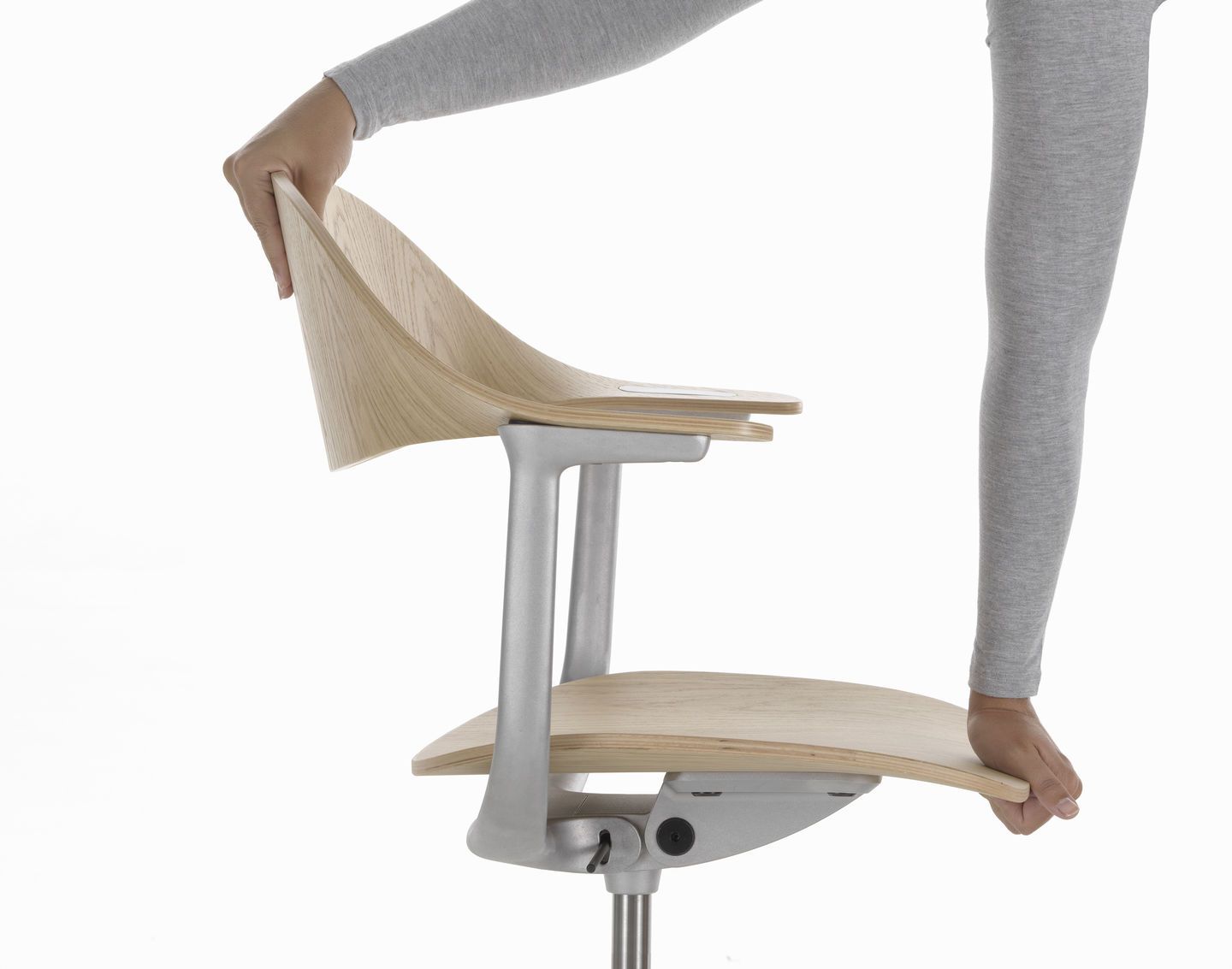 Mynt Rücken und Sitz Plywood Bürodrehstuhl Vitra