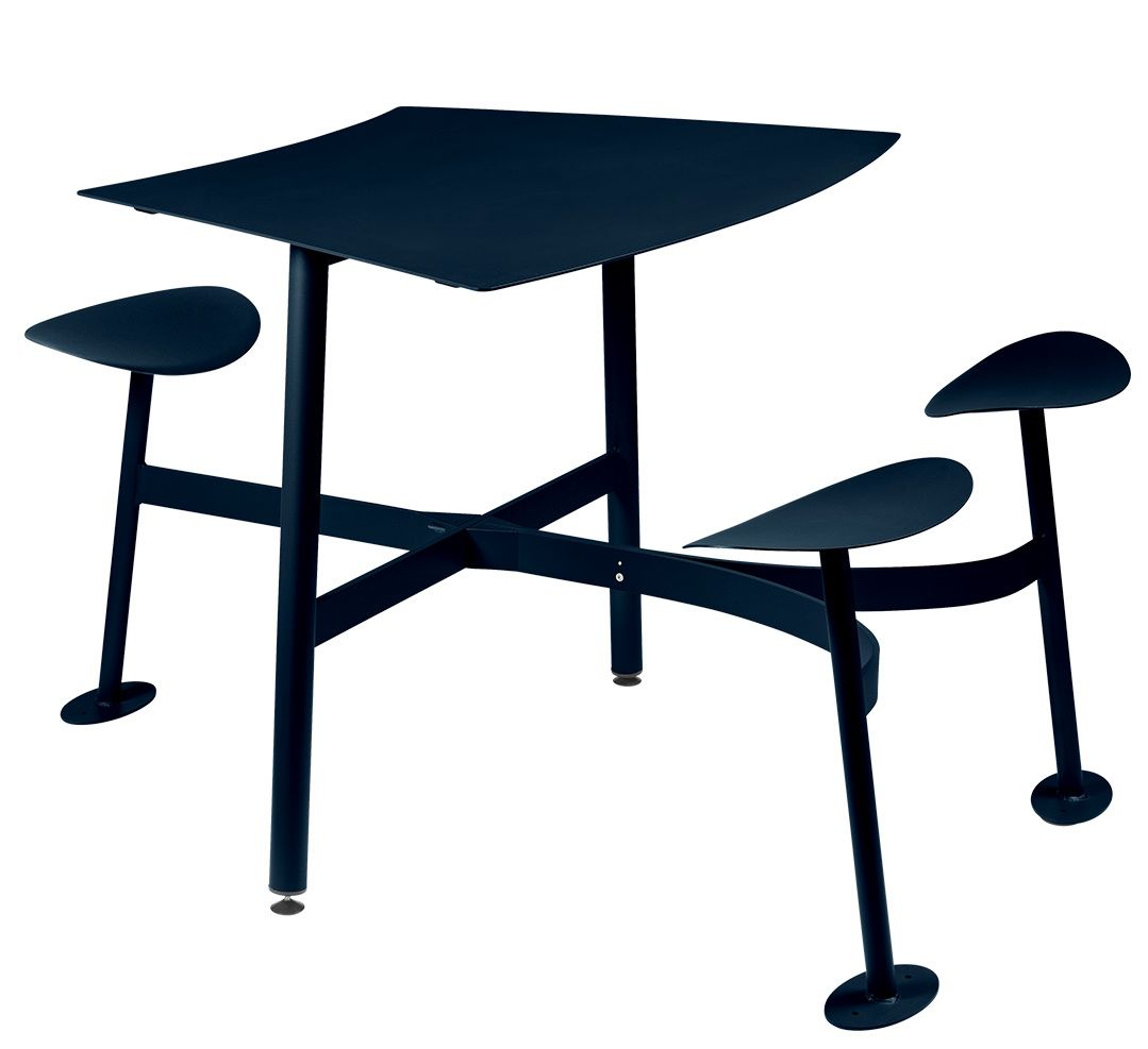 Bolder 3-Sitzer-Tisch mit Sitzflächen Outdoor Fermob MÄNGELEXEMPLAR