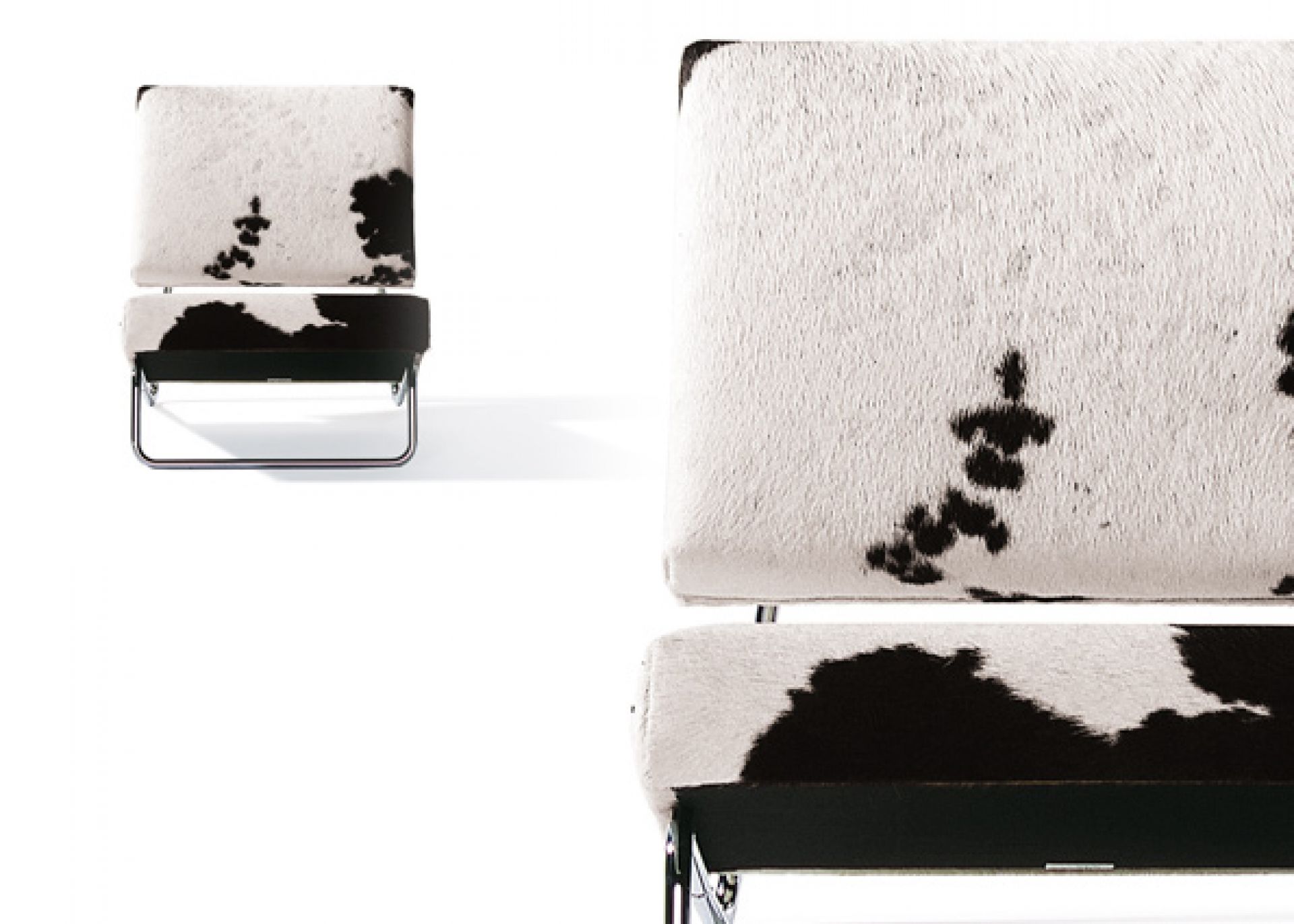 Lounge Chair Hirche Set Kuhfell Richard Lampert