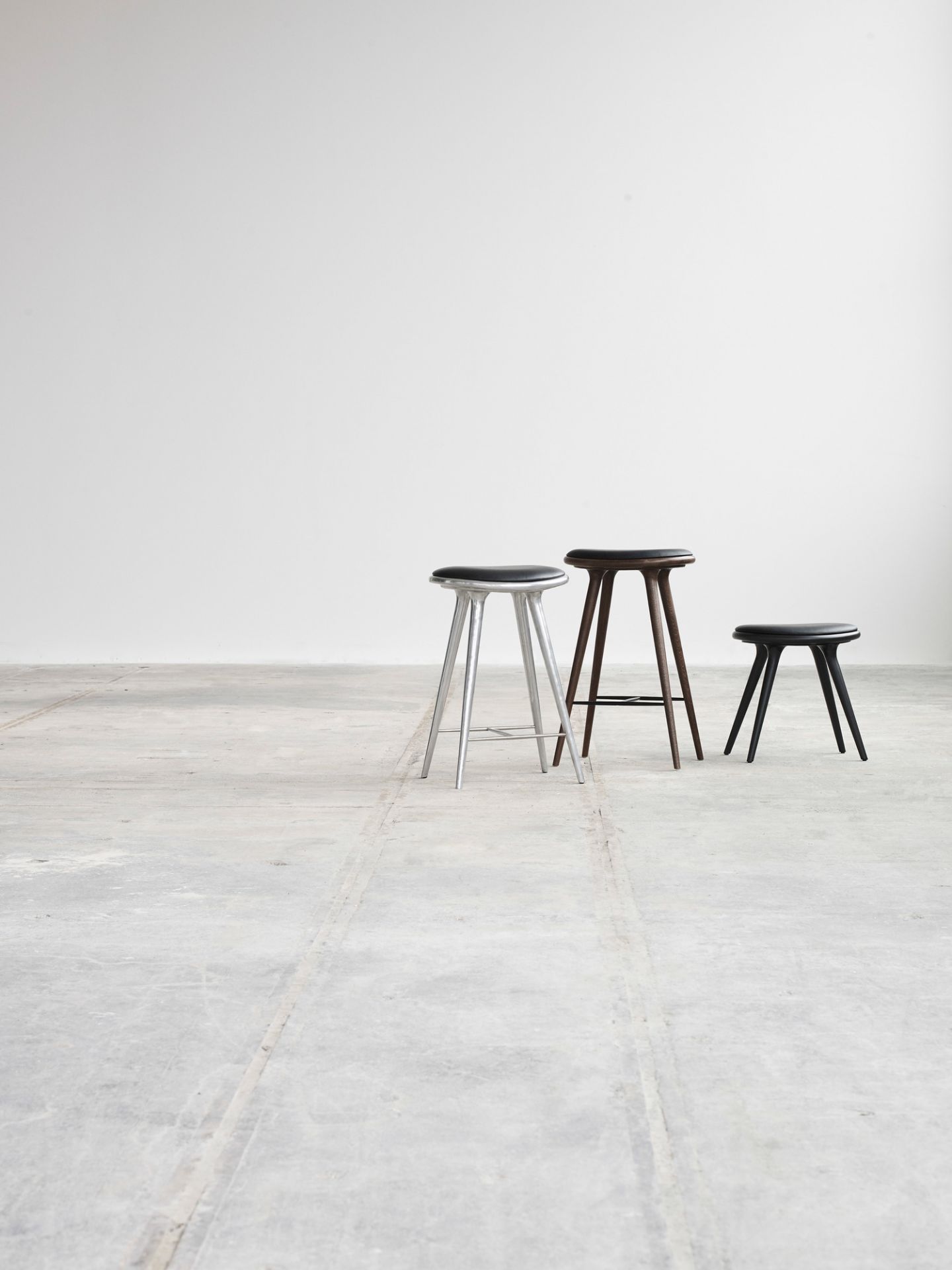 Stool Hocker / Barhocker Aluminium Mater