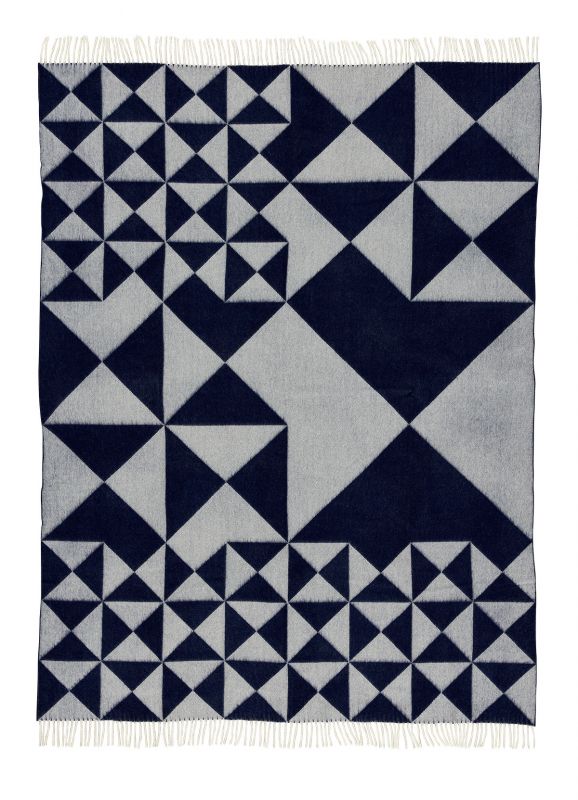 Mirror Throw Überwurf Blau Verpan