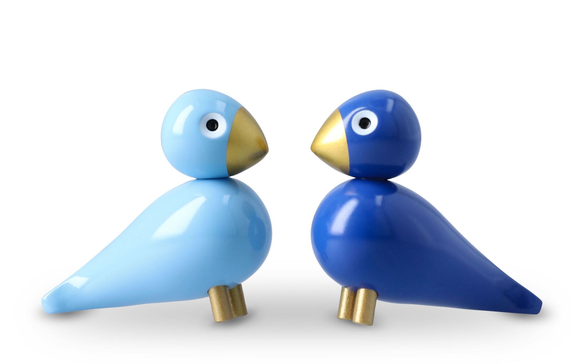 Wintervögel Liliput blau/hellblau Set Kay Bojesen