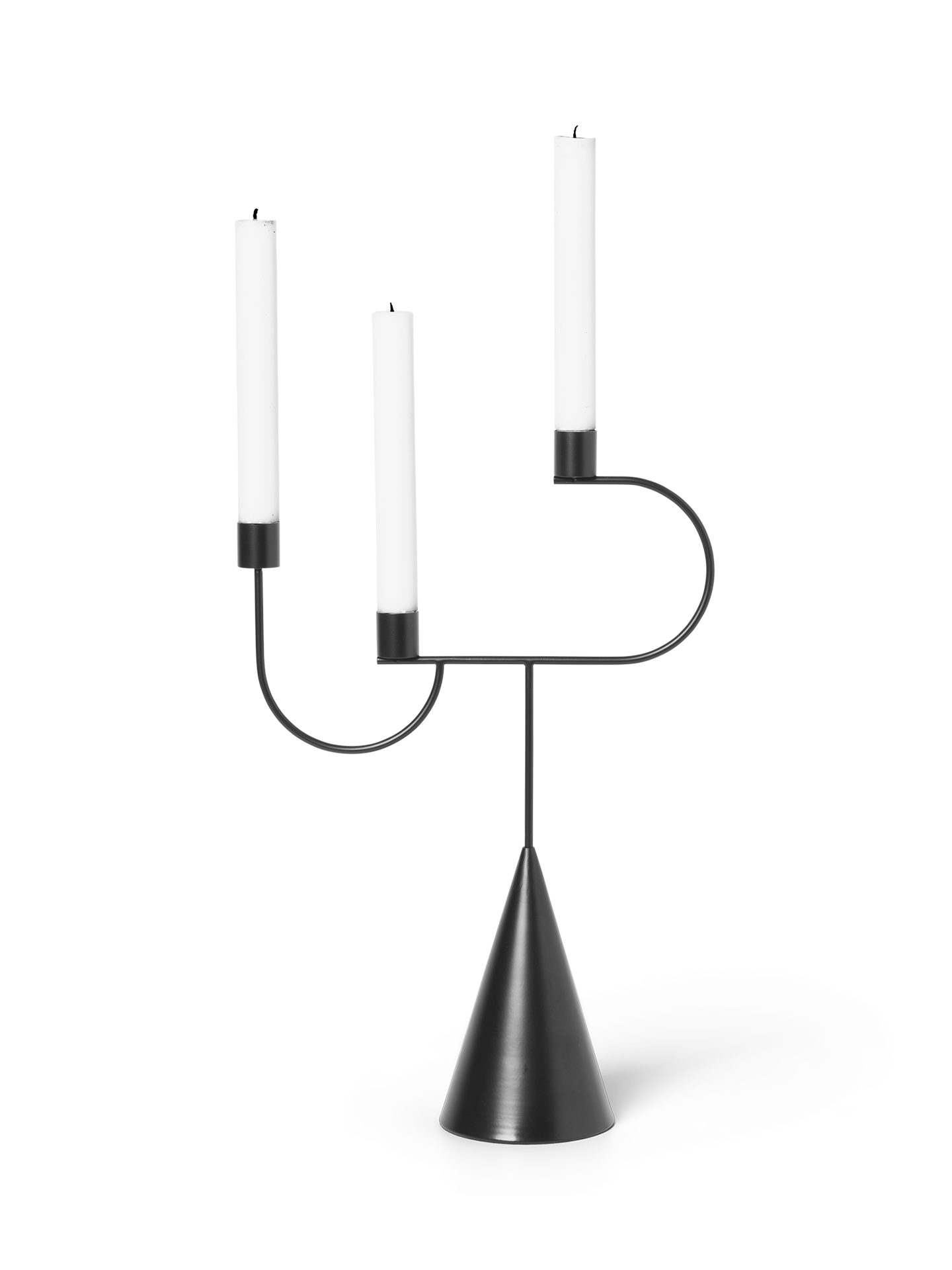 Avant Candelabra Black Kerzenständer schwarz Ferm Living