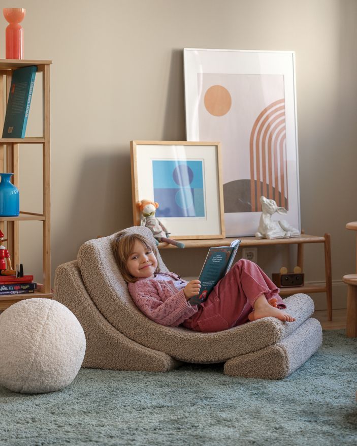 Mond Kindersessel Teddystoff Wigiwama
