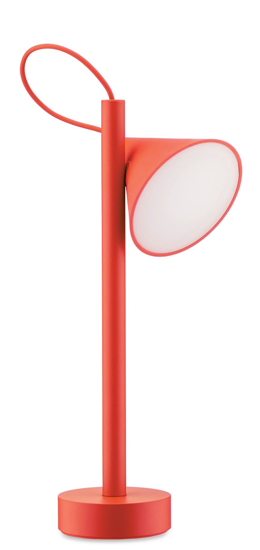 Tsumiki Tragbare Akku Leuchte ME01 Alessi Orange Tsumiki Akku Tischleuchte von Alessi in Orange: Moderne, tragbare Lampe für den Innenbereich.