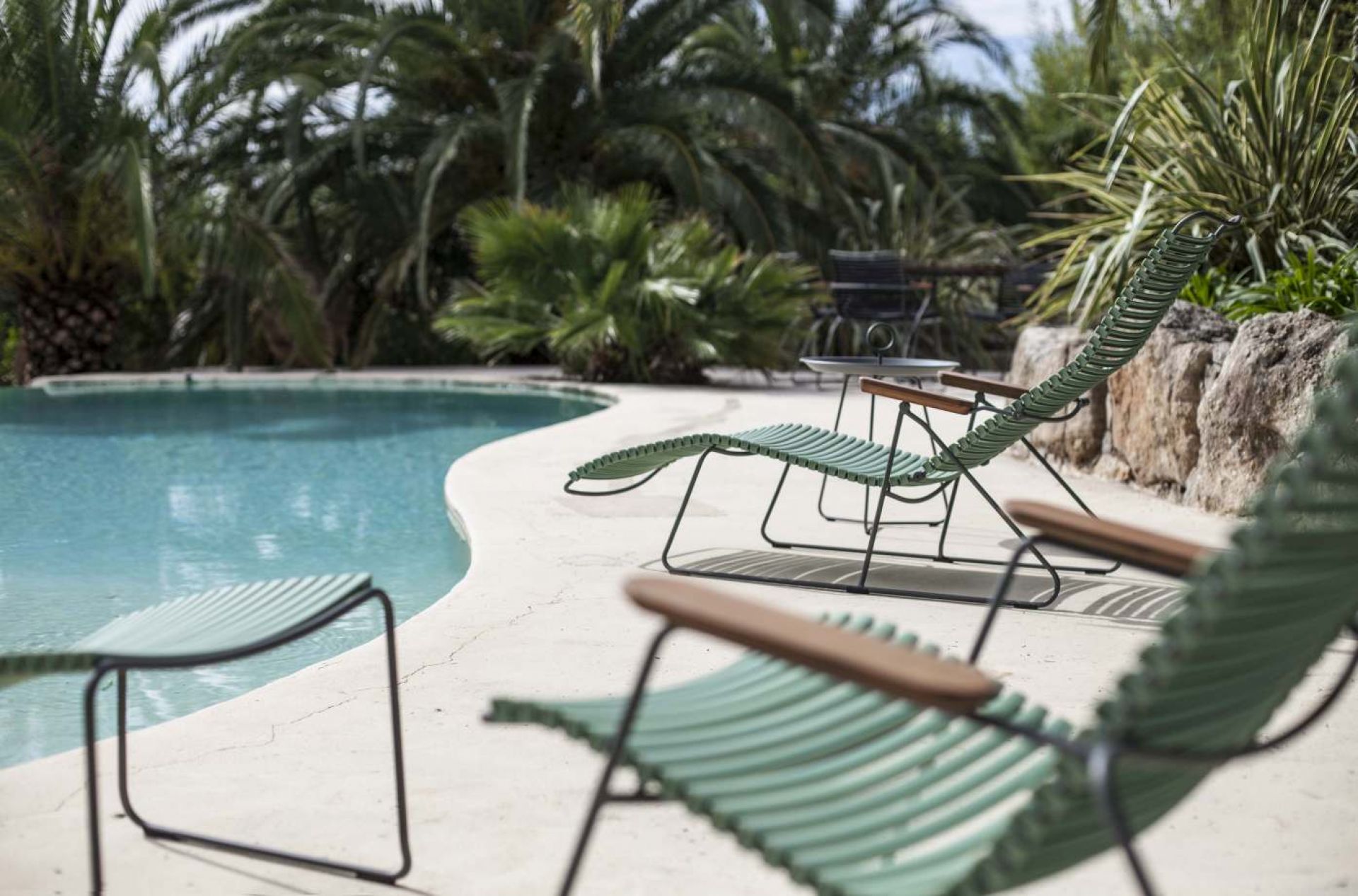 Click Sunlounger Outdoor Sonnenliege Houe Schwarz