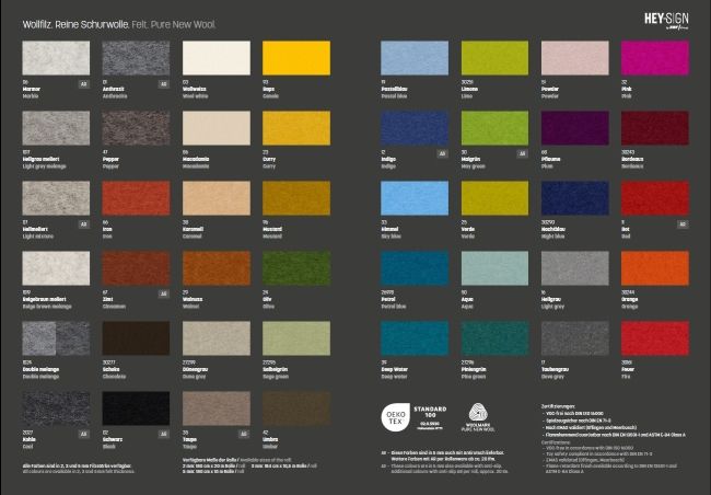 Stoffmusterkarte Farben HEY - SIGN by BWF Group
