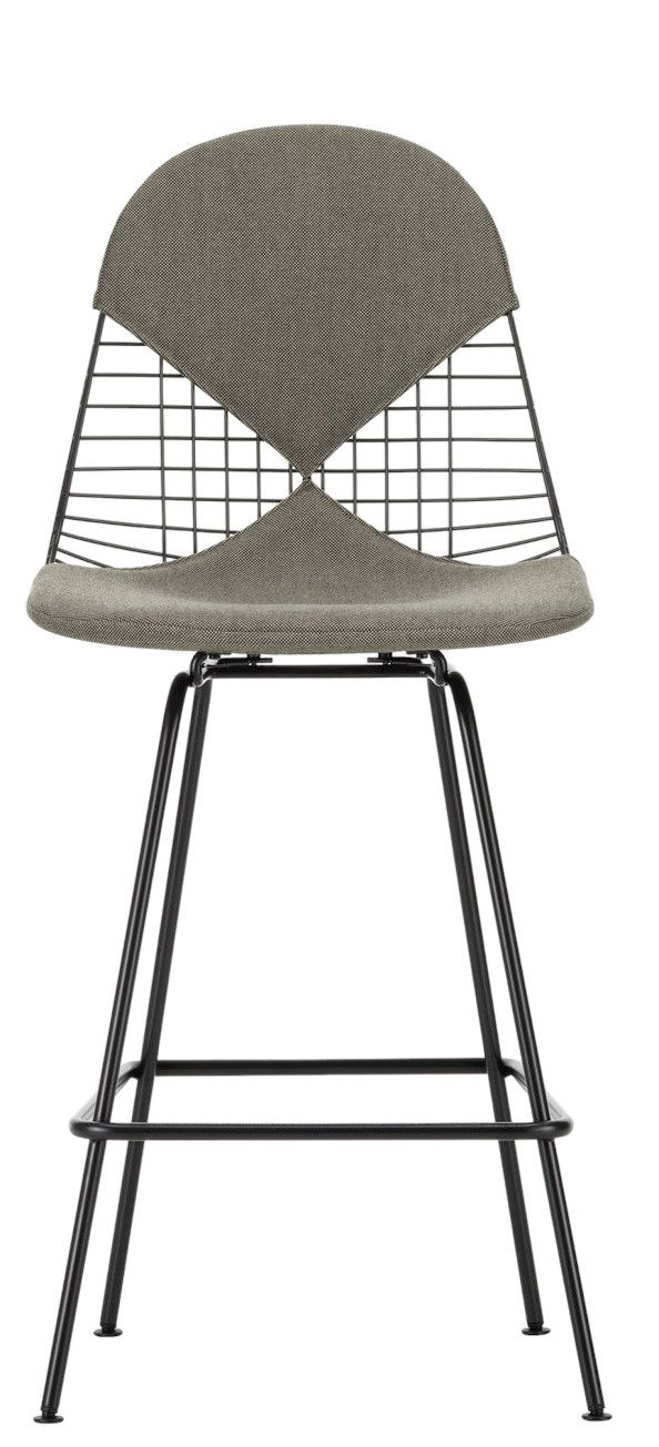 Eames Wire Bar Stool Barhocker Medium mit Sitz- und Rückenpolster Vitra