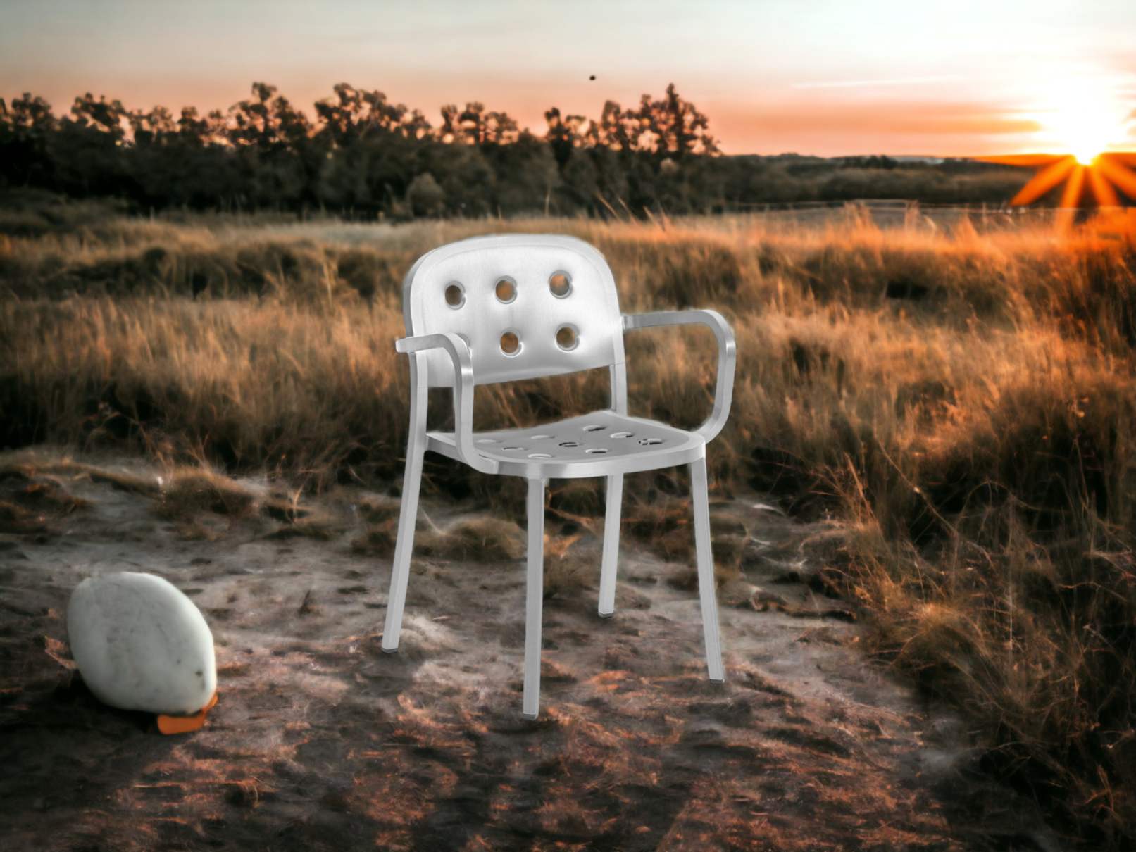 1 Inch All Aluminium Armchair Armlehnenstuhl Emeco 